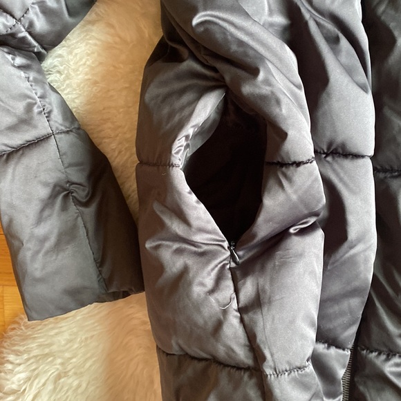 ZARA Long Black Puff Coat - Picture 4 of 8